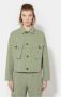 Philippe Model Moderne militaire stijl damesjas van nylon Green Dames - Thumbnail 2