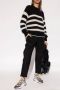 Philippe Model Rosalie Mohair Wollen Trui Zwart Crème Black Dames - Thumbnail 4