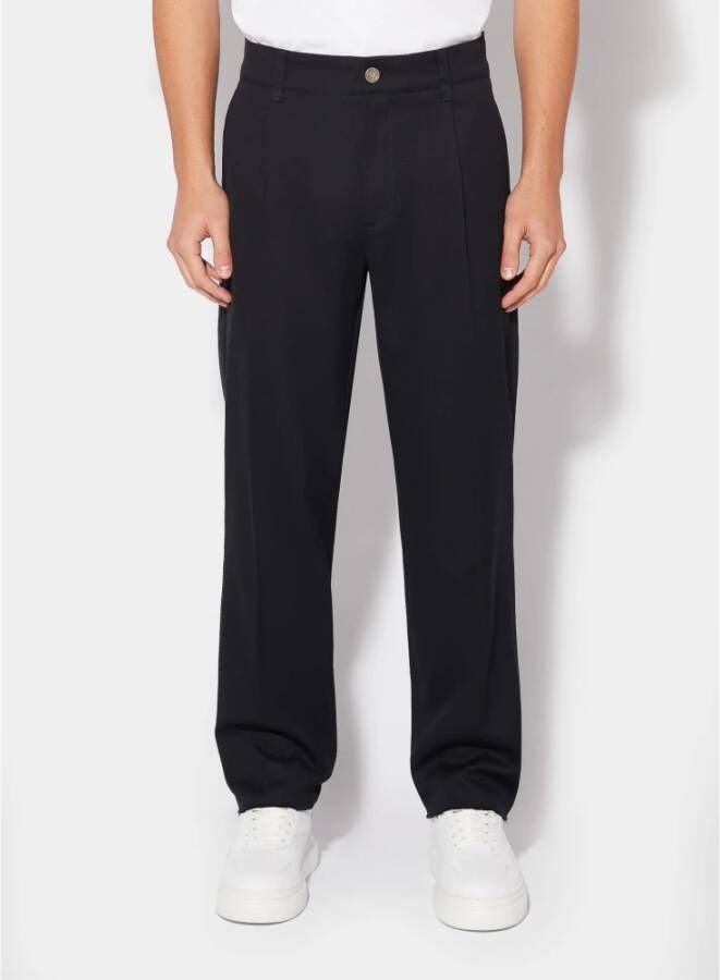 Philippe Model Stijlvolle Wol en Katoenen Chino Broek Blauw Heren