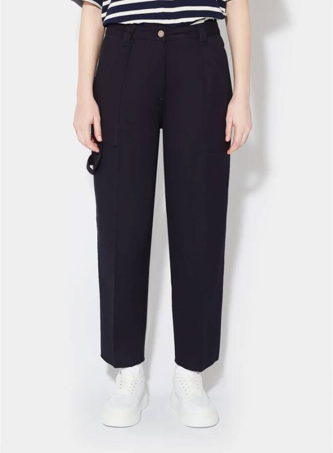 Philippe Model Straight Trousers Blauw Dames