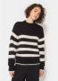 Philippe Model Rosalie Mohair Wollen Trui Zwart Crème Black Dames - Thumbnail 2