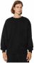 Philippe Model Bastien Oversized Zwart Crew Neck Sweatshirt Black Heren - Thumbnail 3