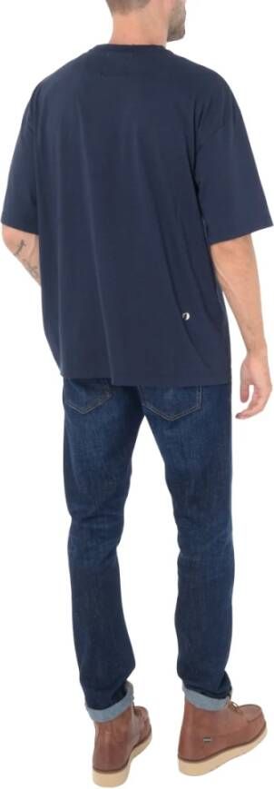 Philippe Model Blauw Oversized Katoenen T-Shirt Blauw Heren