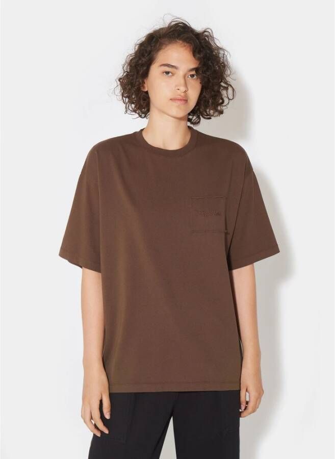 Philippe Model Frans Alteritage Walnoot Katoenen T-shirt Bruin Dames