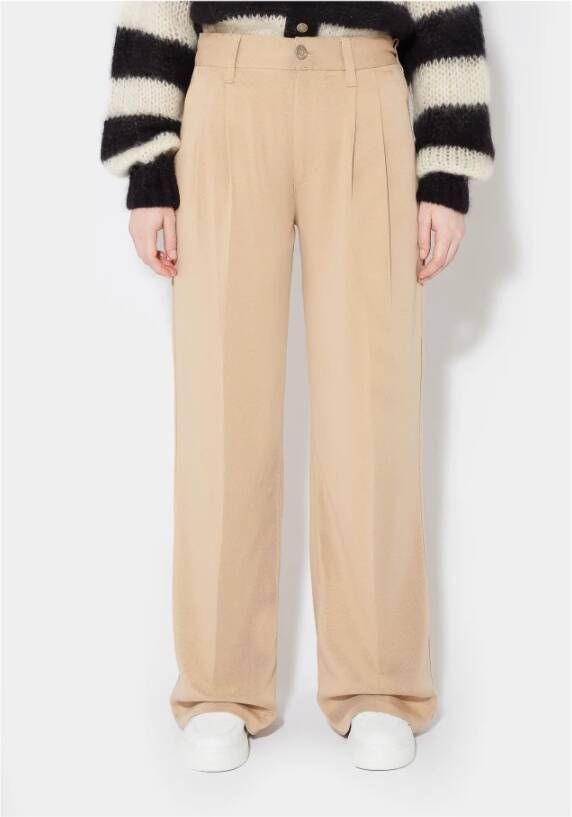Philippe Model Wide Trousers Beige Dames