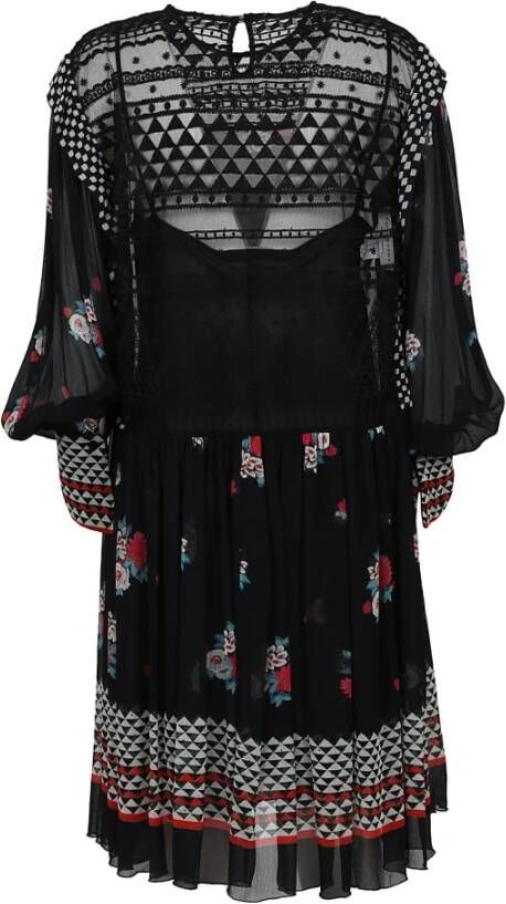 Philosophy di Lorenzo Serafini Zwarte Viscose Jurk Ss21 Zwart Dames