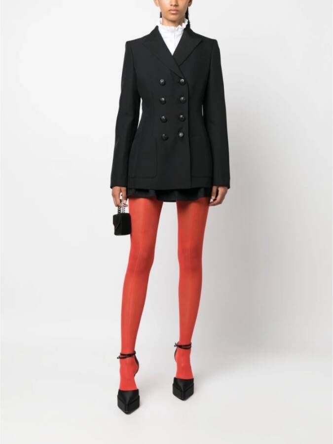 Philosophy di Lorenzo Serafini Tijdloze Charme Double-Breasted Blazer Zwart Dames