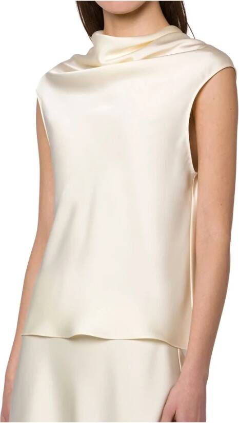 Philosophy di Lorenzo Serafini Gedrapeerde Top Beige Dames