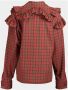 Philosophy di Lorenzo Serafini Schotse Schilderijen Ruches Shirt Rood Dames - Thumbnail 2