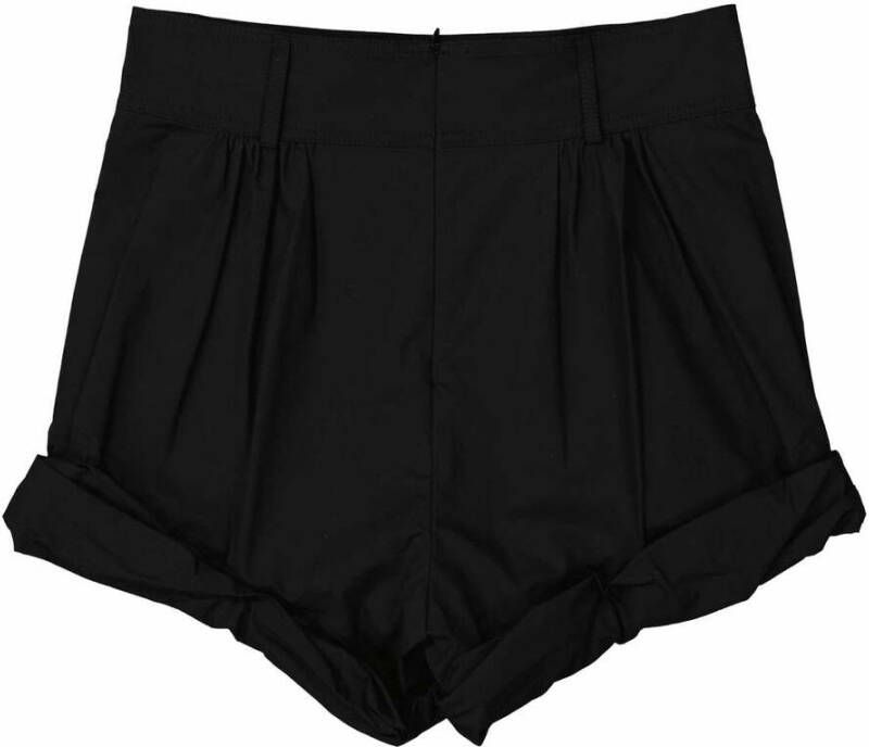 Philosophy di Lorenzo Serafini Katoenen shorts met riemlussen en achterritssluiting Zwart Dames