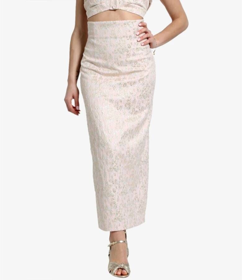 Philosophy di Lorenzo Serafini Verhoog je stijl met een hoge taille rok Beige Dames