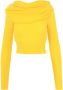 Philosophy di Lorenzo Serafini Gele Geribbelde Sweatshirts met Blote Schouders Yellow Dames - Thumbnail 5