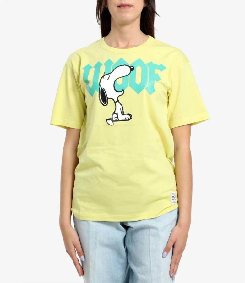 Philosophy di Lorenzo Serafini Snoopy Print Oversized T-shirt Geel Dames