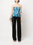 Philosophy di Lorenzo Serafini Fantasia Avorio Off-The-Shoulder Top Blauw Dames - Thumbnail 3