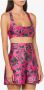 Philosophy di Lorenzo Serafini Bloemen Micro Top voor Vrouwelijke Workout Roze Dames - Thumbnail 2