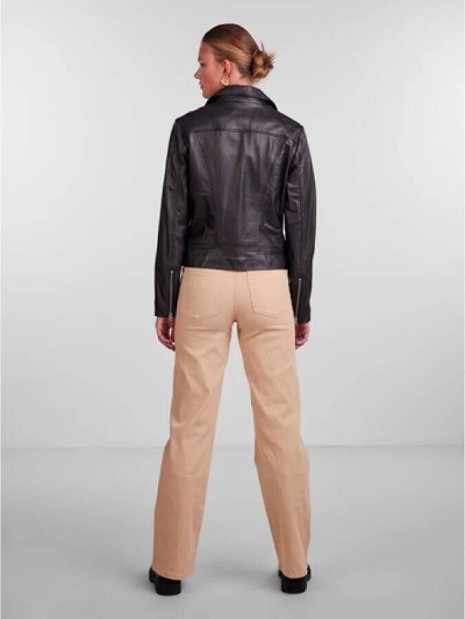 Pieces 17106570 Leather Jackets Zwart Dames
