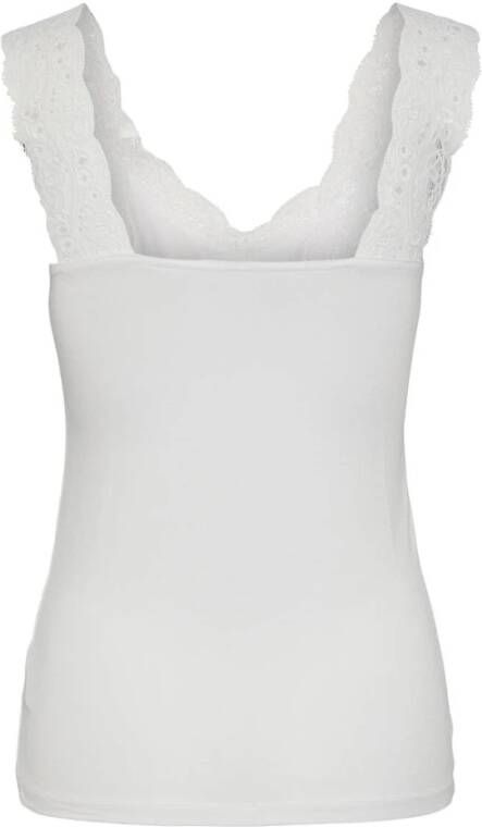 Pieces Mouwloze Top Wit Dames