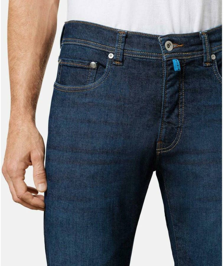 Pierre Cardin Lyon taps toelopende jeans Blauw Heren