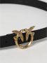 Pinko Love Logo-Buckle Belt Zwart Dames - Thumbnail 2