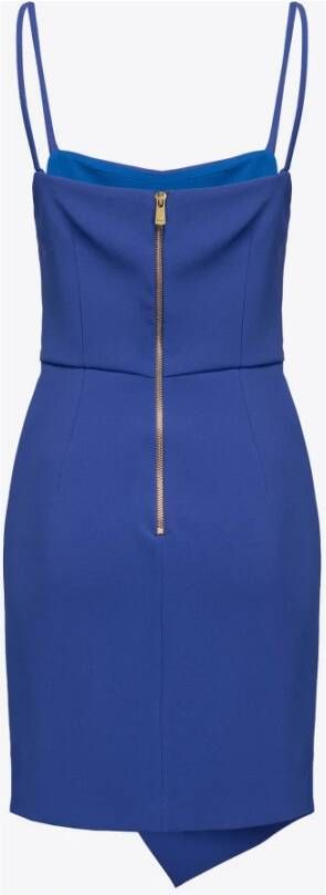 pinko Almira Abito Crepe Stretch Blauw Dames