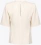 Pinko Baffuto Blusa Crepe DE Chine Jacquard Logo Wit Dames - Thumbnail 2
