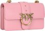 Pinko Bubble Pink Leren Mini Schoudertas met Gouden Logo Pink Dames - Thumbnail 4