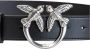 Pinko Love Birds Leren Riem met Metalen Gesp Black Dames - Thumbnail 14
