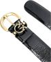 Pinko Tumbled leren Riem met Love Birds detail Black Dames - Thumbnail 2