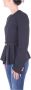Pinko Zwarte Geplooide Blazer met Goudkleurige Hardware Black Dames - Thumbnail 4