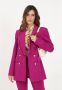Pinko Dubbelrijige Mauve Jas Purple Dames - Thumbnail 3