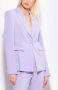 Pinko Stretch Crepe Jas met Revers en Lange Mouwen Purple Dames - Thumbnail 11