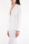 Pinko Witte Linnen Blend Peak Revers Blazer White Dames - Thumbnail 13