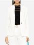 Pinko Witte Linnen Blend Peak Revers Blazer White Dames - Thumbnail 4