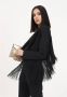 Pinko Samoa Spcer Crepe Stretch CON Frange Zwart Dames - Thumbnail 2