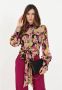 Pinko Iris Print Georgette Blouse met Uitgesneden Detail Multicolor Dames - Thumbnail 2