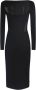 Pinko Zwarte Diepe V-hals Body Black Dames - Thumbnail 4