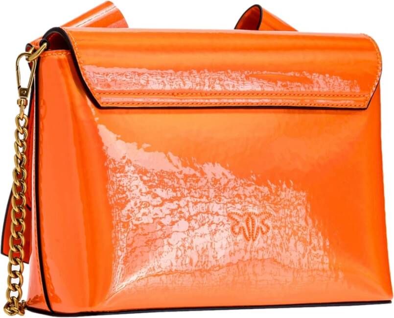pinko Borsa Donna Aika Clutch Mini Eco Specchiato Colore Arancio Oranje Dames