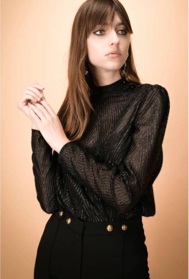 pinko Bruno Blouse Fil Coupe Black Dames