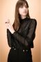 Pinko Bruno Blouse Fil Coupe Black Dames - Thumbnail 5