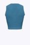 Pinko Blauw Viscose Mouwloze Top met Gouden Knopen Blue Dames - Thumbnail 2