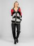 Pinko Lange Cardigan met V-hals en Versleten Randen Rood Dames - Thumbnail 3