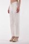 Pinko Stretch Linnen Plaza Broek Beige Dames - Thumbnail 7
