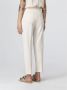 Pinko Crèmekleurige broek met gestikte details en gestreken vouw Beige Dames - Thumbnail 4