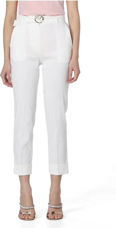 pinko Cropped Trousers Wit Dames