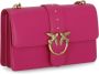Pinko Fuchsia Leren Schoudertas met Love Birds Details Pink Dames - Thumbnail 4