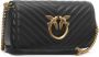 Pinko Mini Sheep Nappa Chevron Love Click Baguette Black Dames - Thumbnail 7