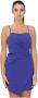 Pinko Korte gedrapeerde jurk met hart halslijn Purple Dames - Thumbnail 4