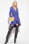 Pinko Blauwe V-hals Feestjurk met Love Birds Gesp Blue Dames - Thumbnail 9
