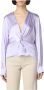 Pinko Zijden Lila Blouse T-shirt Top Purple Dames - Thumbnail 3