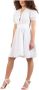 Pinko Witte Sangallo Jurk met Korte Mouwen White Dames - Thumbnail 7